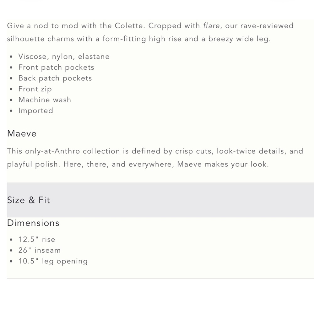 Anthropologie Collette Ponte Crop Wide-leg Pant by Maeve - brand new! - Picture 4 of 6
